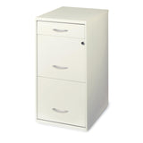 Space Solutions - 3 Drawer Fully Assembled Steel File Cabinet, Home & Small Office Use, Fits Under Most Desks, Letter-Size, Smal