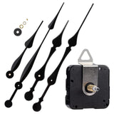 EMOON High Torque Long Shaft Clock Mechanism Kit Replacement Movement with 2 Pairs of 12 Inch Long Spade Hands,Black (Total Shaf