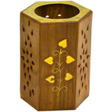 Shri Shri Handicraft Wooden Pen and Pencil Holder, Multipurpose Kids Stationery Study Desk Organizer for Table & Office