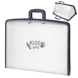 11x17 Kids Art Portfolio - Accordian File Organizer with 13 Pockets, Art Portfolio for Kids with Handle and Zipper Closure - Oxf