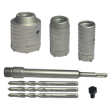 Concrete Hole Saw Kits, Tungsten Steel SDS Plus Shank Wall Hole Cutter Cement Stone Drill Bit Sets 1-2/11, 1-3/5, 2-4/5 Inch(30,