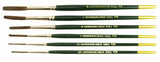 (6) Andrew Mack Brush Hannukaine Quill Brushes Series 79 Size XXS XL Mixture Squirrel Taklon