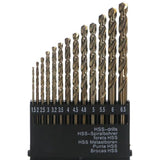 Metric Cobalt Drill Bits Set 1.5-6.5mm 13PCS, M35 high Speed Steel, high Hardness Straight Shank Drill, Mechanical or Hand Drill