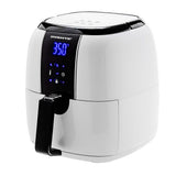 OVENTE Compact Air Fryer, 3.2 Quart Electric Hot Cooker with 1400W Power, Digital LED Touch Screen, Auto Shutoff, Dishwasher Saf