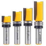 YONICO Router Bits Pattern Bit Flush Trim Set 4 Bit 3/4Inch Diameter 1/2Inch Shank 14426