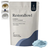 Restorabowl Toilet Cleaner, Foaming Powder for Deep Bowl Cleaning (Lemon)