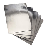 Hygloss Metallic Foil Board Card Stock Sheets, Arts & Crafts, Classroom Activities & Card Making, 25 Pack, 8.5 x 11Inch, Silver