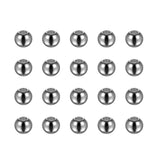 HARFINGTON 40pcs Beads 6mm Stainless Steel 2.5mm Hole Dia Bead for DIY Crafts, Silver Tone