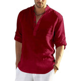 Bellstone Men'S Cotton Blend Solid Regular Shirt (Kurta800_Burgundy_M