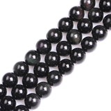GEM-Inside Natural 14mm Black Obsidian Gemstone Loose Beads Round Energy Power Beads for Jewelry Making 15