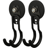 MUTUACTOR Upgraded Magnetic Hooks Heavy Duty,20lbs 2PCS Magnetic Mounting Garage Utility Magnet Hook for Hanging,Anti-Slip Durab