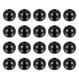 HARFINGTON 20pcs Beads 10mm Stainless Steel 3mm Hole Dia Bead for DIY Crafts, Black