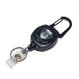 Heavy Duty Retractable Badge Reel with ID Holder Strap & Keychain Strong Sidekick Carabiner Belt Loop Clip Retracting Lanyar