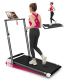 Walking Pad with Handle Bar,5% Manual Incline Walking Treadmill for Home Office,2.5HP Super Quiet Foldable Treadmills with Handr