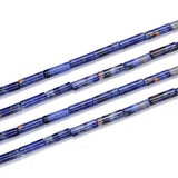 Adabele 26pcs Natural Blue Sodalite Healing Gemstone 13mm x 4mm Cylinder Tube Beads Gem Stone Spacer for Jewelry Making GH-H7