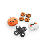 GeekShare D-Pad Button Caps Halloween Silicone Thumb Grips Set, ABXY Key Buttons Sticker Spooky Joystick Cover Caps Compatible w