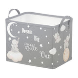 Runtoo Elephant Animal Nursery Decor Baby Basket Dream Big Little One Baby Shower Decorations Gift Basket Toddler Toy Box Laundr