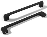 monti hardware | 1 Pack Flat Black 6.3 Inch Hole Center | Solid Metal Cabinet Handles Bathroom Home Decor Drawer Pulls | Stainle