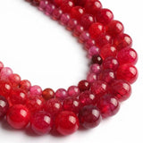 Yochus 45pcs Smooth Natural Red Agate Beads