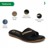 Ortho Joy Fancy Doctor Slipper For Women | Comfortable Fashionable Footwear For Women,Black,8,B0BGBNSSY8