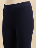 Rangita Women Cotton Navy Blue Solid Ankle Length Legging, Xl