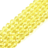 500pcs Czech Faceted Round Crystal Glass Beads 4mm Small Tiny Spacers Bulk Light Topaz Yellow