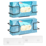 THYGIFTREE Glove Box Holder Wall Mount Dispenser, 2 Pack Metal Rack for Disposable Nitrile, Latex & Vinyl Gloves, Fits 100 & 200