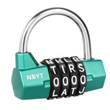 NBYT Letter Combination Padlock,Short Word or Acronym Lock, Gym Changing Cabinet, School Wardrobe, Storage Cabinet, Toolbox, Wor