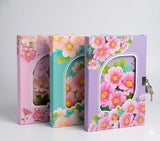 Shree Technesh Beautiful Cute Floral Password Lock Diary For Girls | Spiral Notebook In Lockable Box | Secret Journal, Stationer