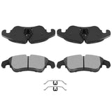 AUTOMUTO 4pcs Front Semi-Metallic Disc Brake Pads Set D1322 for Audi A4, A5 & A6 (Quattro)