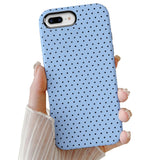 GLBYDLO for iPhone 8 Plus Case, Cute Polka Dot 2-in-1 Shockproof Cover for Women Girls, Aesthetic Dual-Layer Protective Phone Ca