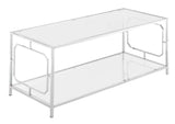Convenience Concepts Omega Chrome Coffee Table, Clear Glass / Chrome Frame