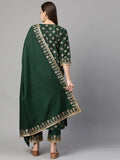 Gosriki Women'S Cotton Straight Kurta With Pant & Dupatta (Kptd-Cot-10079-Green_S-Go_Green_Small),Green,,B09NVPBJ7R