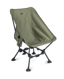 iClimb Two-Heights Light Compact Comfortable Camping Folding Beach Chair with Anti-Sinking Large Feet and Carry Bag (Green)