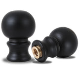 2 Pieces Black Lamp Finials, Solid Finials for Lamps, Lamp Shade Nut Screw Cap, Lamp Finials Decorative for Table Lamp, Floor La