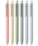 Mr. Pen- Retractable Gel Pens for Journaling, 6 Pack, 0.5 mm Black Ink, Morandi Barrels, Smooth Writing Aesthetic Pens for Women