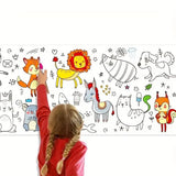 HELIMIX Animal Scroll for Kids Drawing Roll for Cildren Doodle Scroll DIY Painting for Toddlers Boys Girls Educational Toys Adve