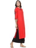 Gosriki Women'S Rayon Kurta (Kur190042-Xl_X-Large_Red),X-Large,,B07QCDNPXD
