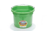 Little Giant Flat Back Plastic Animal Feed Bucket | Animal Feed Bucket with Metal Handle | Horse Stall Feeding and Watering Supp