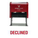 DECLINED Self Inking Rubber Stamp (Red Ink) Large