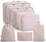 Aachen 7Pcs Set Travel Organizer Packing Cubes Lightweight Travel Luggage Organizers With Laundry Bag Or Toiletry Bag Laundry Or