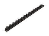 TEKTON 1/2 Inch Drive x 18 Inch Socket Rail, 15 Clips (Black) | OSR23215 | Made in USA