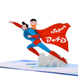 CUTE POPUP Super Dad 3D Popup card funny greeting gift for Husband, Dad, Father