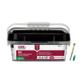 GRK Fasteners R4 #9 x 2-1/2 Inch, Multi-Purpose Framing Screws, 900 PCS, Rust Resistant Climatek Coating, Outdoor Fencing and De