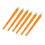 6Pcs Carrot Gel Pens, Orange School Company Writing Gel Pen, Creative Classic Cute Gel Pen to Write Smoothly Funny Carrot 0.5mm