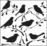 Crafter's Workshop, The TCW185S Stencil 6x6, Birds