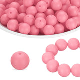 HARFINGTON 160Pcs Silicone Beads 12mm Round Rubber Focal Beads Bulk for Pens Keychain Bracelet Necklace DIY Crafts Making, Pink