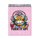 Vprint Monkey In Mood Spiral Wiro Unruled Blank Pages Notebook Diary Journal Drawing Book Potrait A4 (Size 8X11)