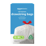 Amazon Basics 13 Gallon Flextra Strength Tall Kitchen Drawstring Trash Bags, Tear Resistant, Clean Fresh Scent, 10% Recycled Con