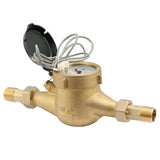 Watflow DN20 Water Meter 3/4 NPT,AWWA C708 Certification Gallon Water Flow Meter with Pulse Output, Cold Water Meter for Garden/Home/Apartment, Horizontal Install.